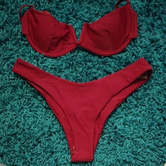 SHEIN Other - New Burgundy 2 Piece Bikini